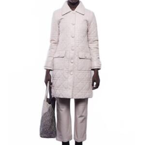 NEW DEA marmont leather coat in nude